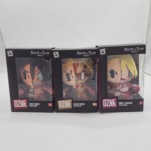 YuMe DZNR Attack on Titan Collectible Designer Plush Set of 3 Eren Annie Reiner